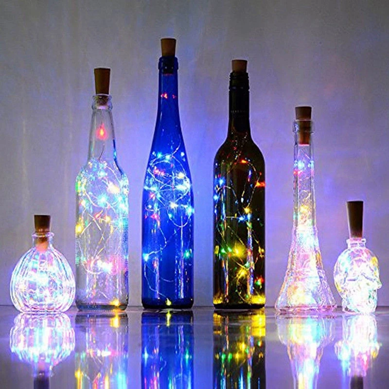 1 шт. солнечный 2 м светодиодный пробковый светильник 20 светодиодов Night Fairy String Light