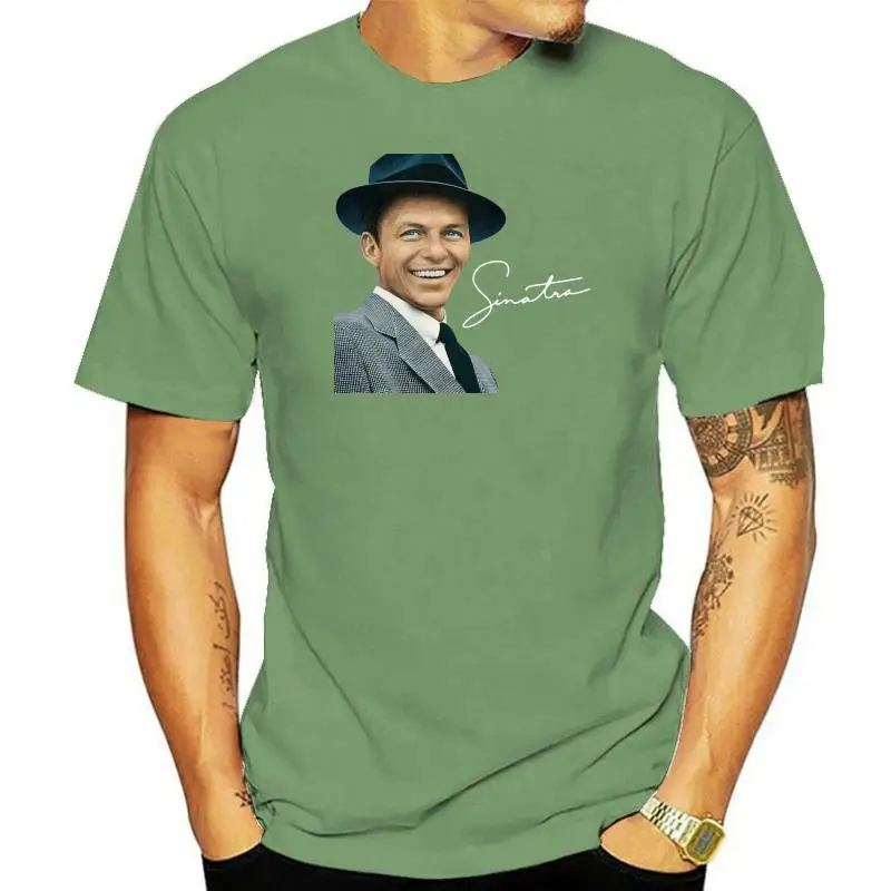 

New Frank Sinatra Classic Music Legend Men's White T Shirt Size S To 3xl Short Sleeves Cotton Tshirt