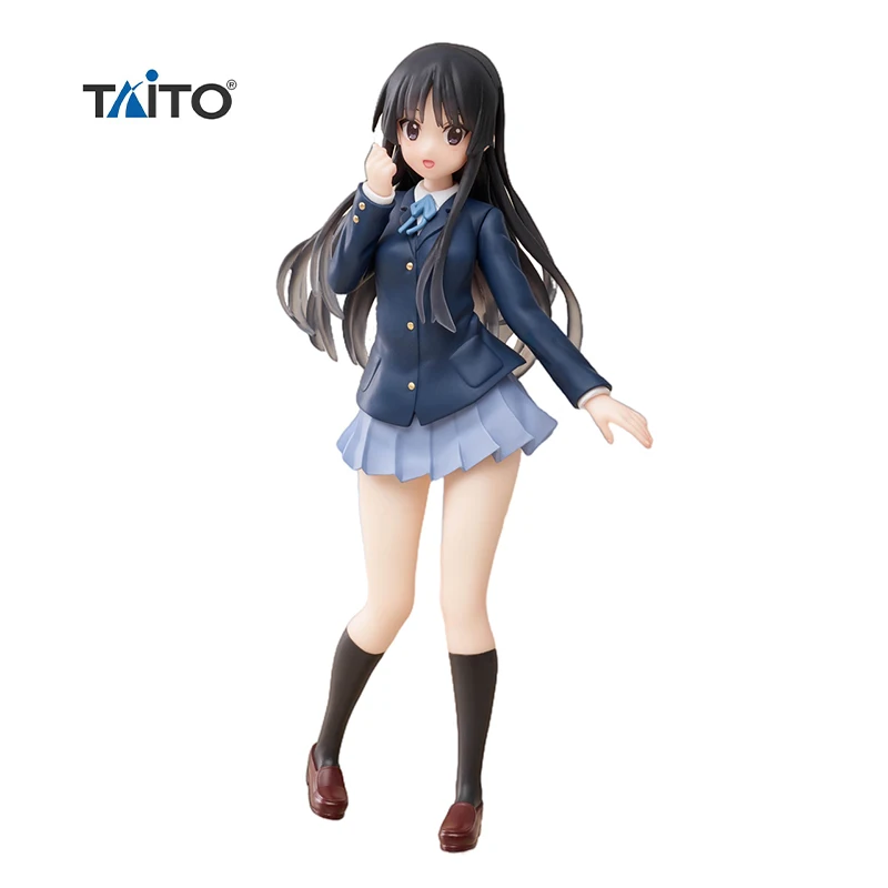 

In Stock Anime Figure Original 18Cm Taito K-ON ! Akiyama Mio Desktop Decoration Figuras Anime Scenery Model Toys Doll