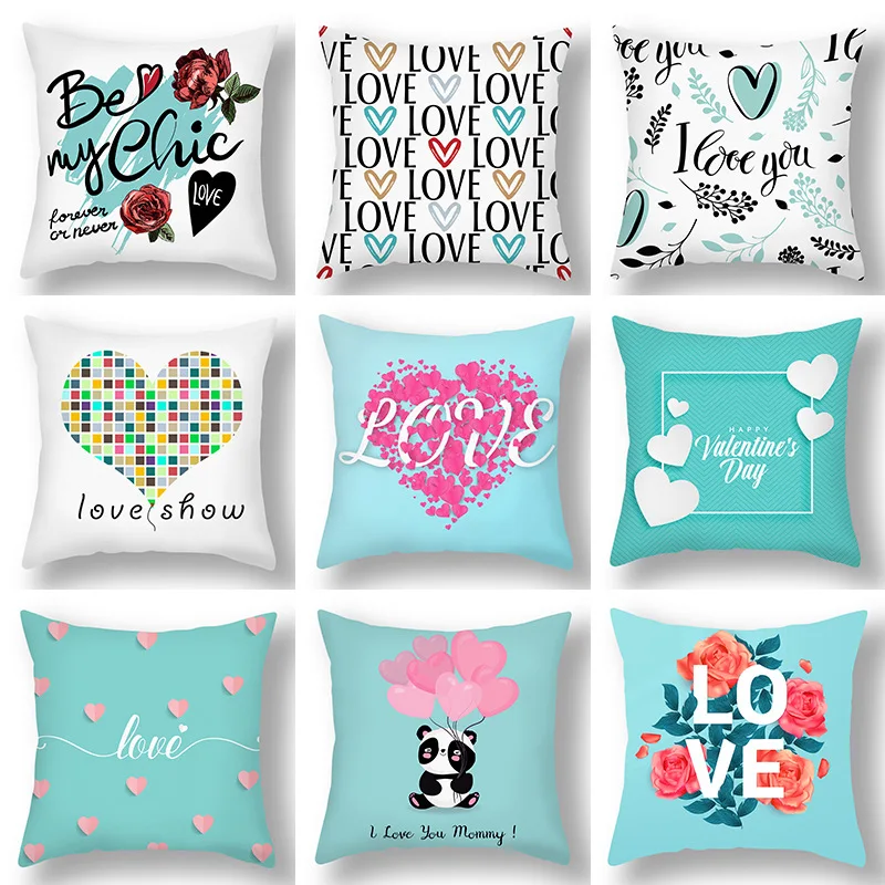 

Love Pillowcase Valentine's Day Decoration Pillowcase Sofa Cushion Cover Home Decor Pillowcase