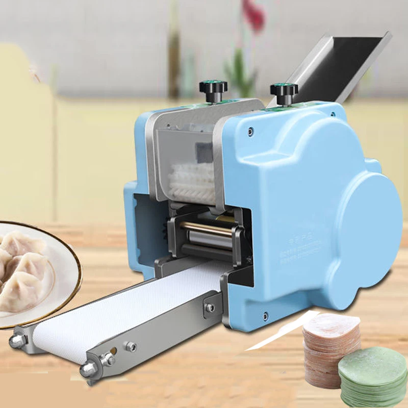 

Машина для обертывания пельменей, электрическая автоматическая машина для обертки Wonton, пресс для рулонного теста, коммерческий 9 см, кожа для пельменей, 110/220 В