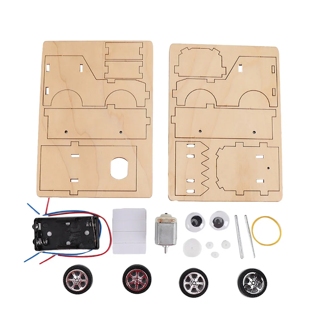 

Train Wooden DIY Kit Experiment Kid Puzzle Education Toy Electric Model Kids Education