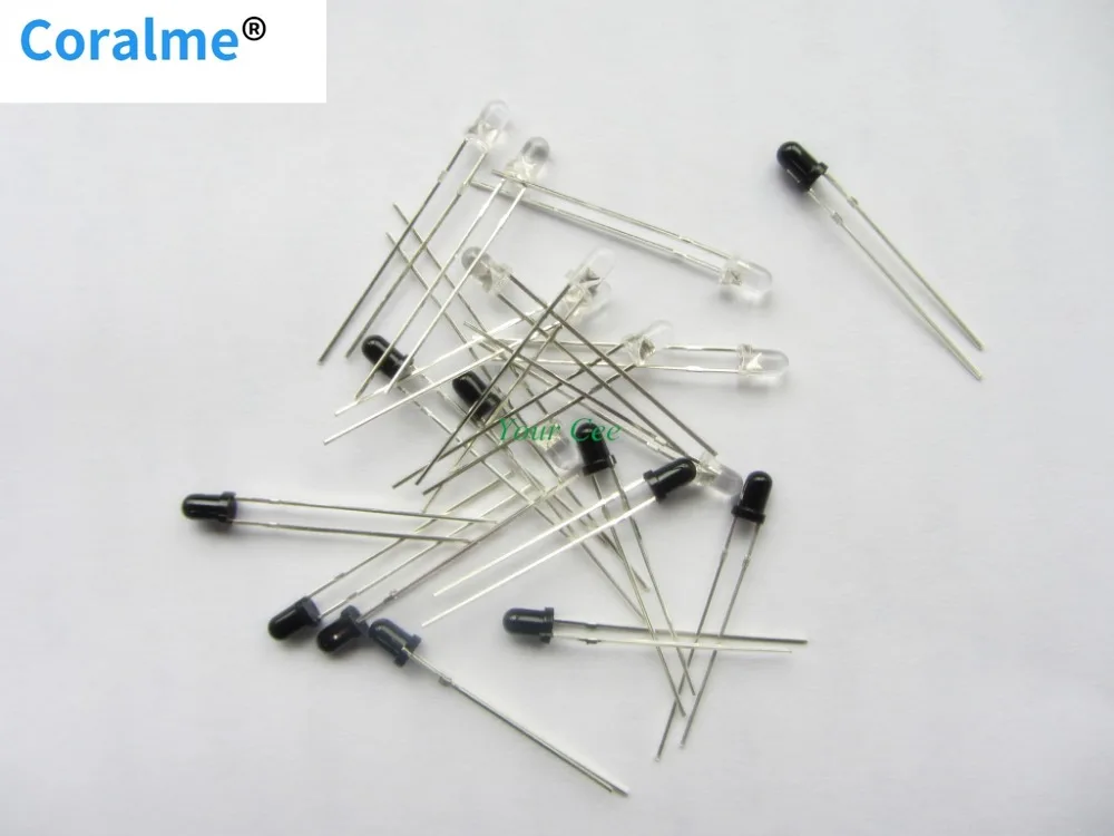 

100pairs LED 3mm 940nm IR Infrared Emitting & Receiving Diode Round Tube Light