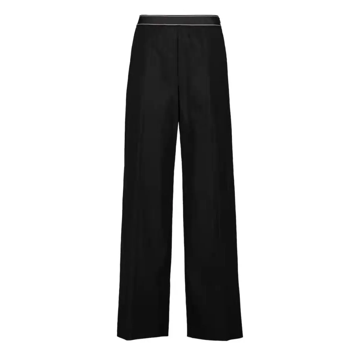 

2022 spring and summer new temperament commuter simple fashion elastic high waist stitching casual straight suit pants women