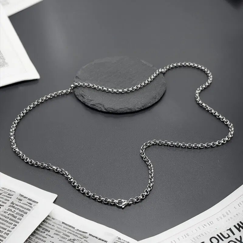 Модные браслеты-цепочки из чистого титана с круглыми бусинами для мужчин и