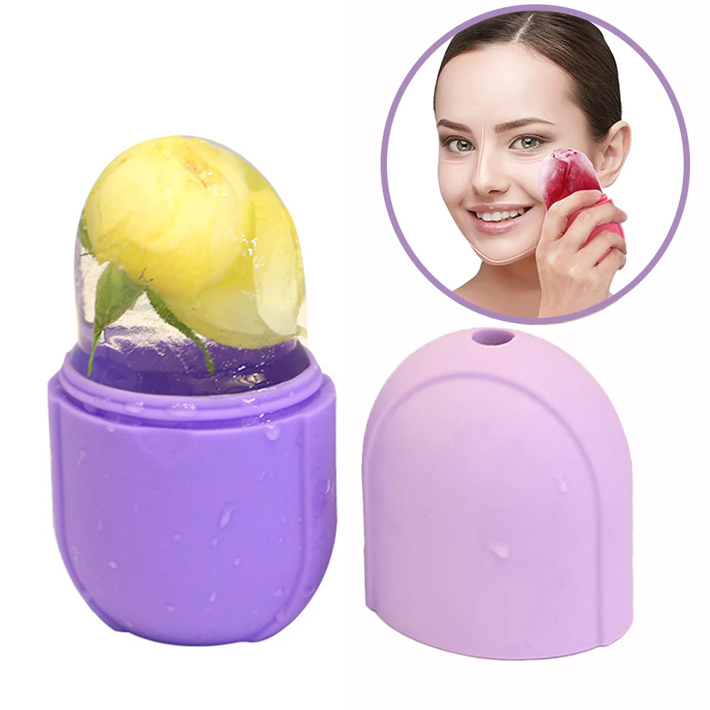 

New Skin Care Beauty Lifting Contouring Tool Silicone Ice Cube Trays Ice Globe Ice Balls Face Massager Facial Roller Reduce Acne