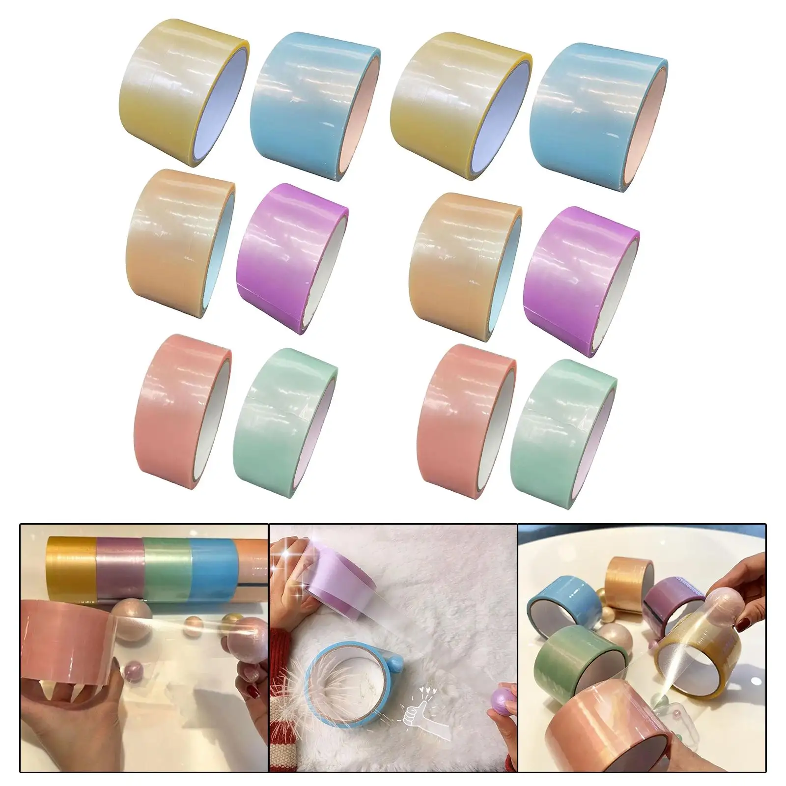 

6Pcs Sticky Ball Tapes Decorative DIY Making Ball Sticky Ball Rolling Tape