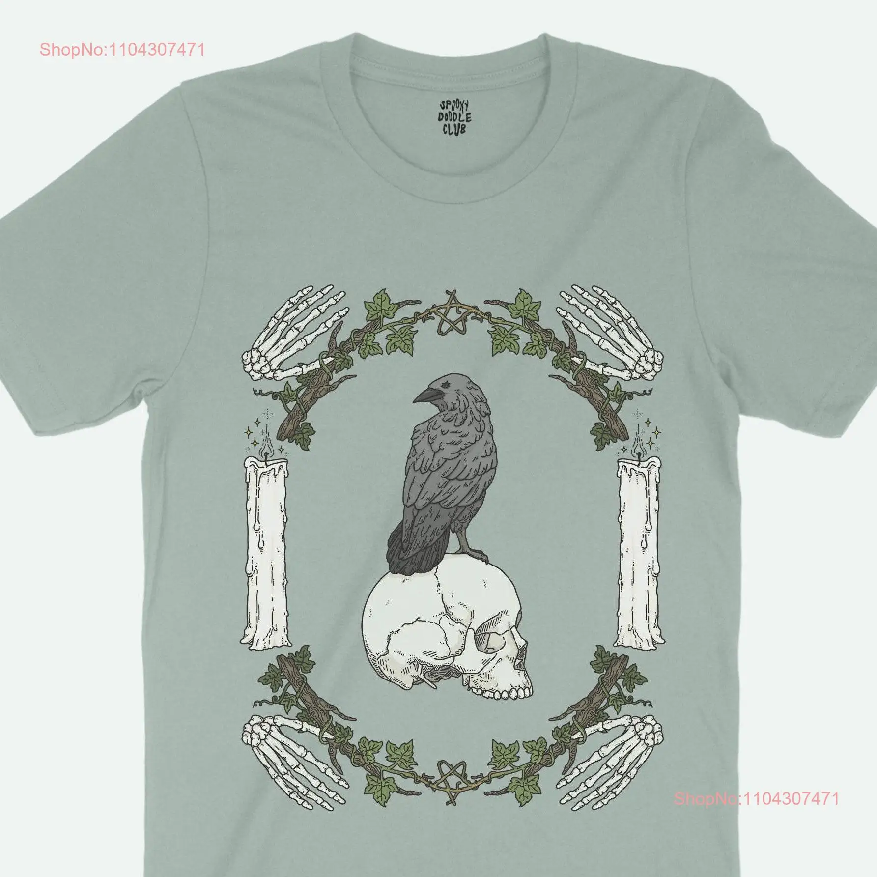 Рубашка NEVERMORE Skull Raven T Edgar Allan Poe The Dark Academia Spooky Halloween Macabre Art Готический ужас