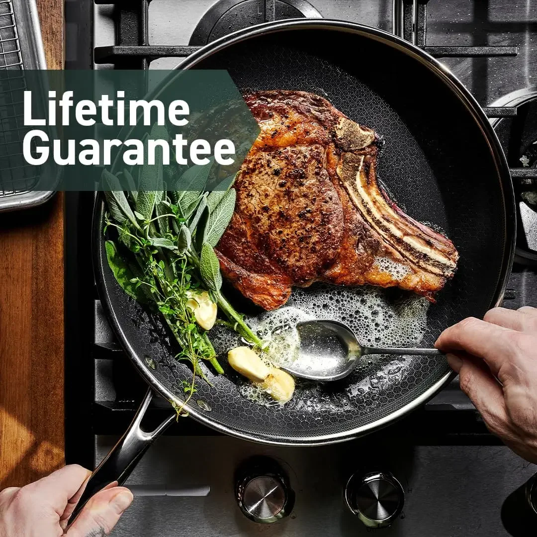 Гибридная сковорода с антипригарным покрытием HexClad 12 дюймов устойчивая к