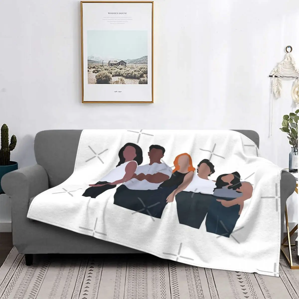

Нэнси рисованная Cw-colcha a quadros para cama, manta de lana, colcha y colcha