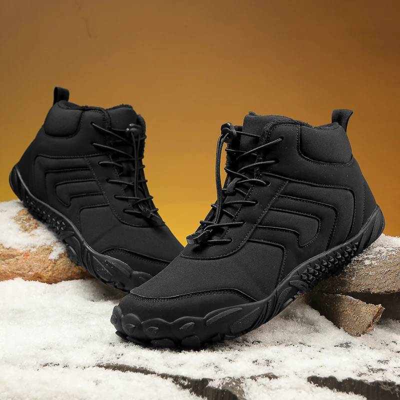 Мужские ботинки для снега босоножки повседневные теплые Нескользящие уличные
