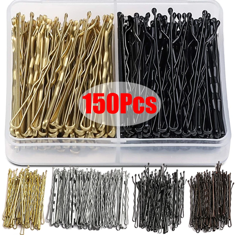 

150Pcs/Box Hair Clip Lady Hairpins Curly Wavy Grips Barrette Hairstyle Wedding Hairpins for Women Bobby Pins Hair Accessories