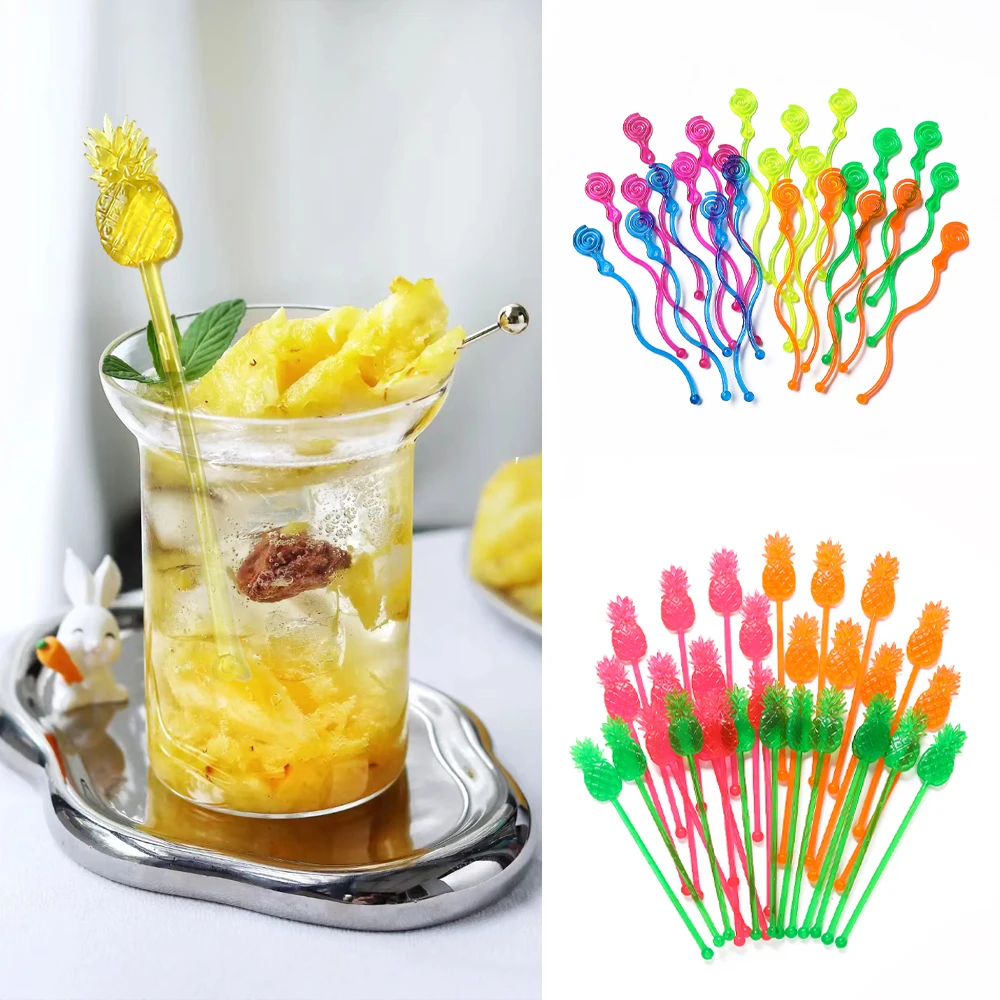 

Colorful Summer Juice Drink Stirrers Flamingo Cocktail Swizzle Sticks Drink Muddler For Hawaiian Beach Birthday Wedding Decor