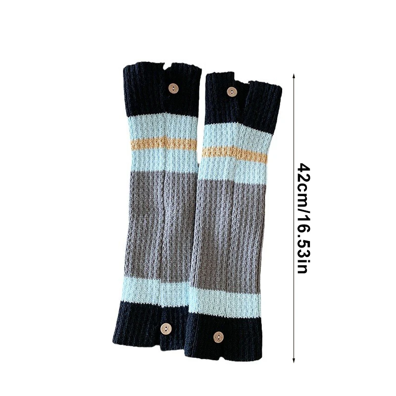 Вязаные длинные носки женские осенне-зимние вязаные крючком манжеты для ботинок
