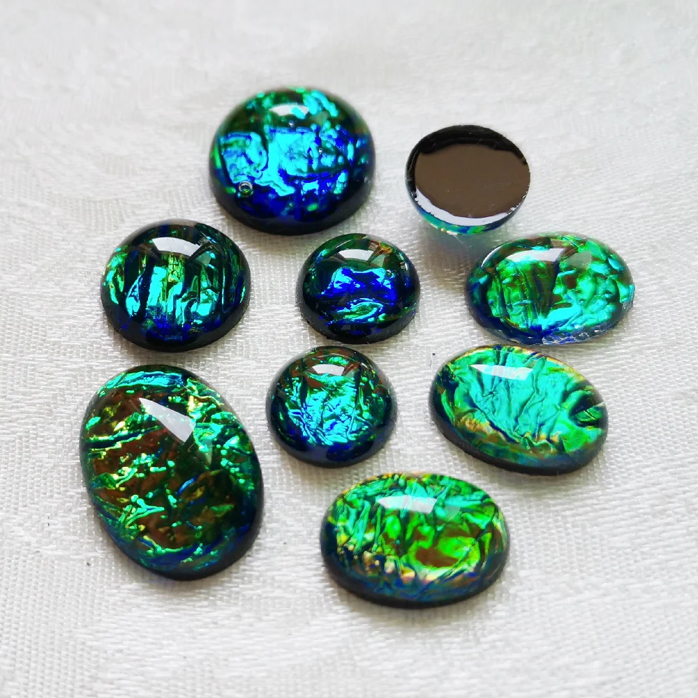 

100 PCS 12mm 13*18mm 15*31mm Resin Beads Cabochon Domes Flat back DIY Earrings Necklaces Ring Jewelry Finding Pendant Settings