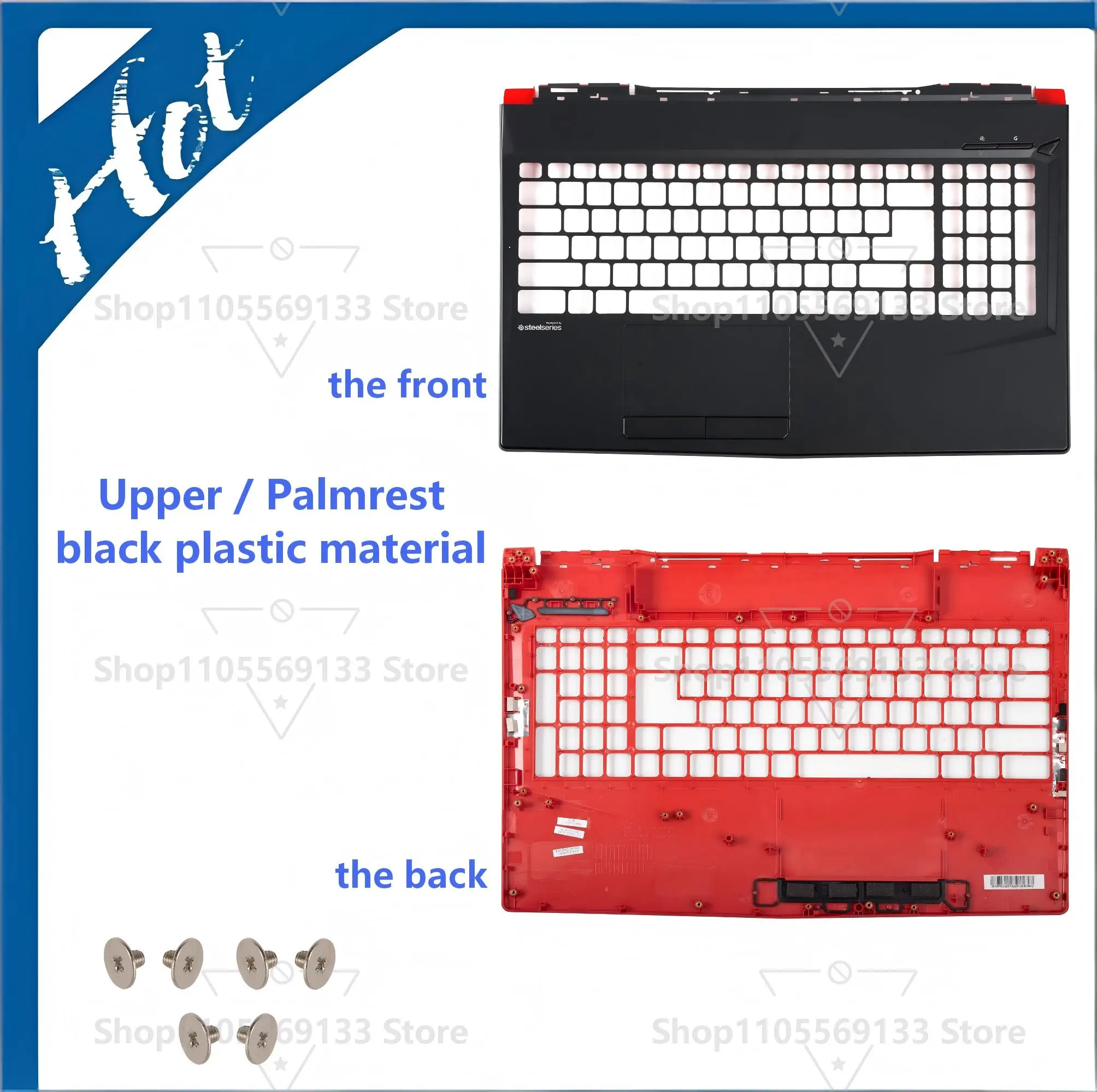 Фото Крышка/рамка/основание/шарниры для MSI GP63 GP63VR 8RD 8RE 8RF MS-16P5 MS-16P6 MS-16P8 (верхняя крышка, рамка, основание, шарниры) – Замена №4