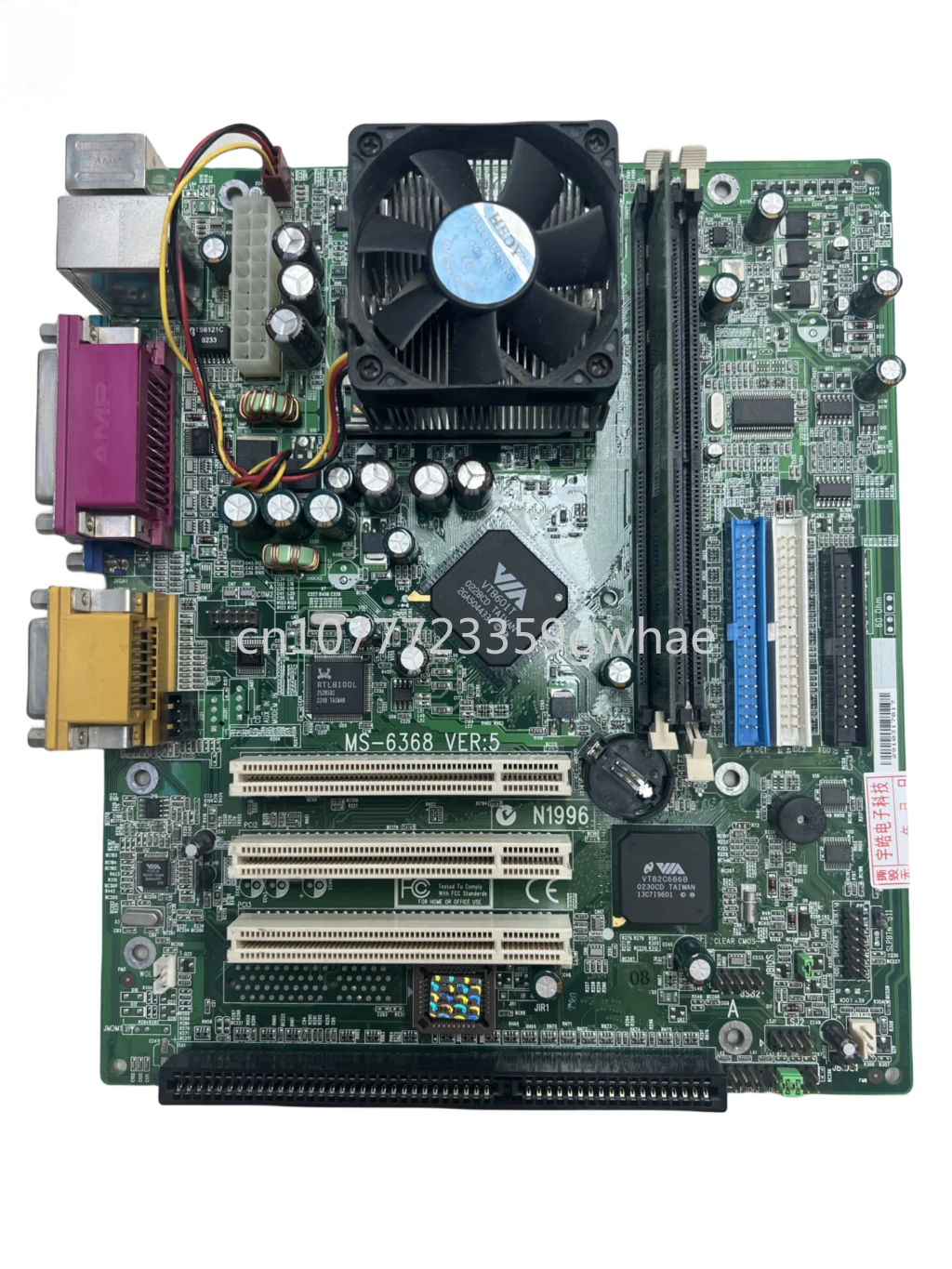 

8601T100% tested original MS-6368 ISA industrial board motherboard with 3PCI VGA LPT 1 ISA slot and CPU memory fan