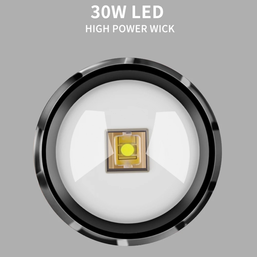 

Светодиодный фонарик, 30 Вт, 800 лм