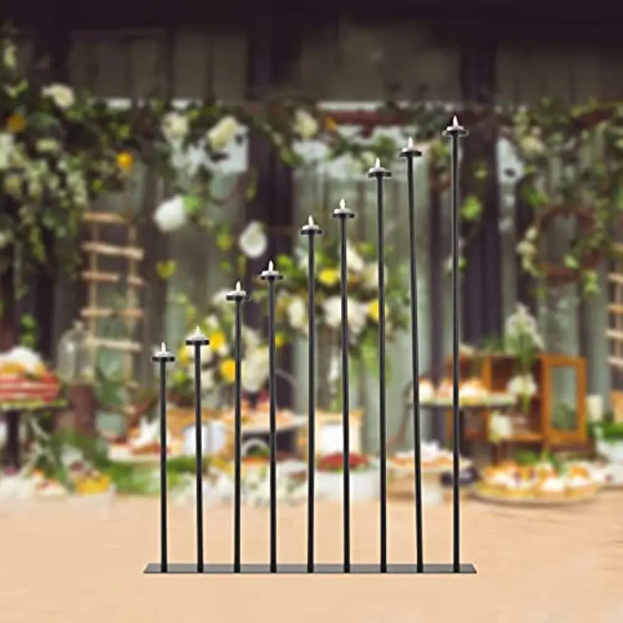 S Diy 9 Candelabra 42 Inch Centerpiece For Wedding Decor Using Tealight Set Large With Black Iron