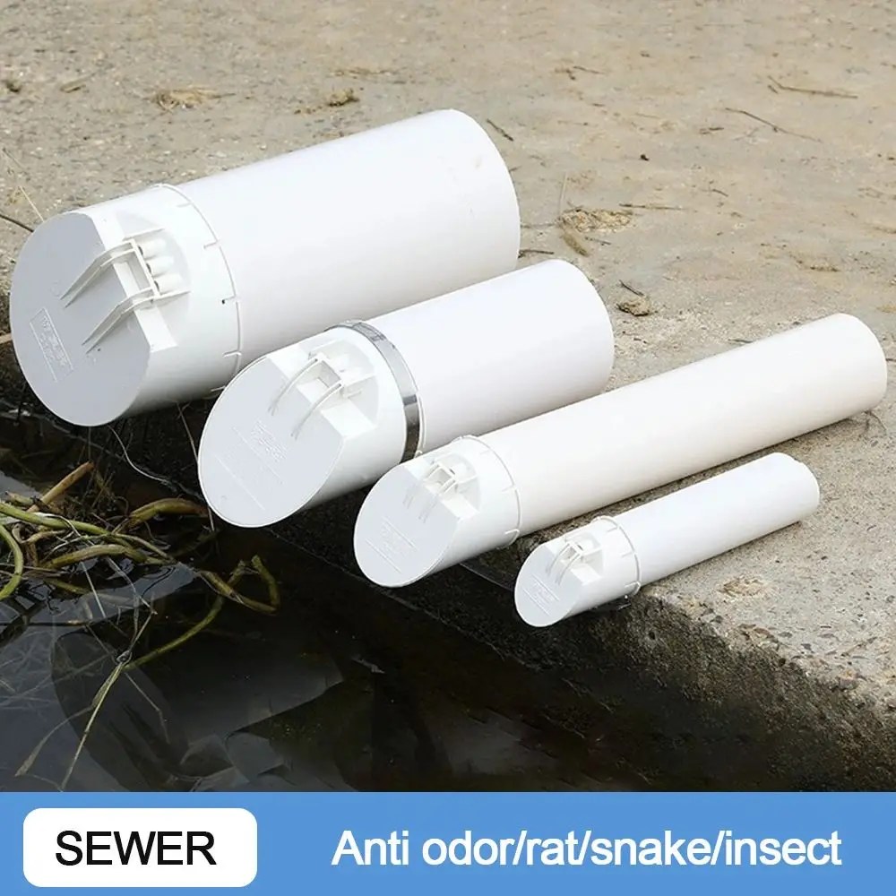 

50-160mm Drainage Pipe Floor Drains Multifunctional Anti Odor Insect-proof Roof Cover White Strainer Plug