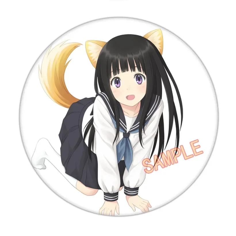 Hyouka Kotenbu Cosplay Badges Chitanda Eru Brooch Fukube Satoshi Icon Oreki Houtarou Collection Breastpin for Backpacks Clothing