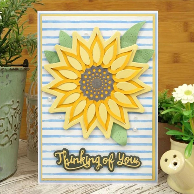 

Panalisacraft Sunflower petals Metal Cutting Dies Stencils DIY Scrapbooking/album Decorative Embossing DIY Paper Cards