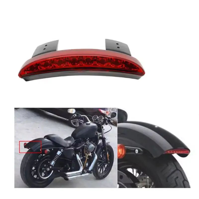 Фото ABXV-Для мотоциклов Sportster Iron 883 1200 Dyna XL883: задний фонарь-фара с LED-подсветкой, стоп-сигнал, ходовые огни №4