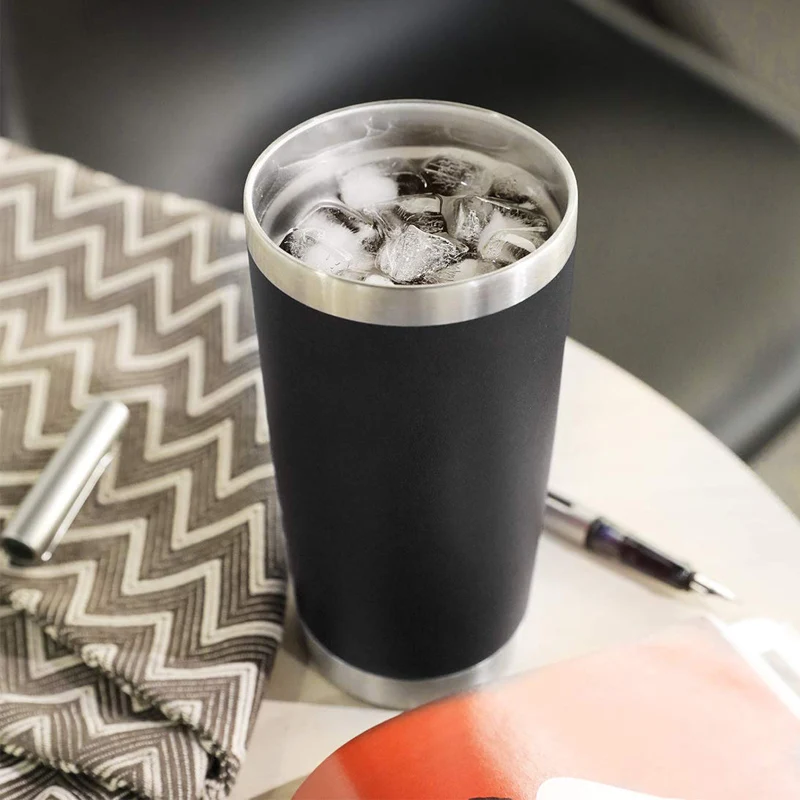 

20oz Stainless Steel Vacuum Flask Beer Mug Outdoor Portable Car Mug Vacuum Insulation Ice Bully Mug with Lid thermos cup