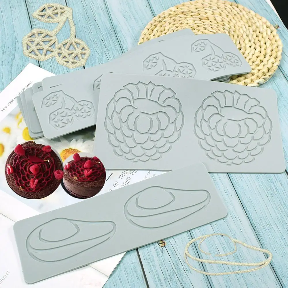 

Tool Chocolate Stencil Cake Decorating Fondant Mold Lace Mat Cake Lace Mold Silicone Mould Fruit Pineapple Banana
