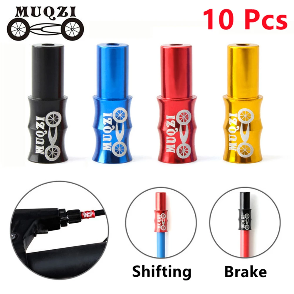 

10Pcs Bicycle BIKE BRAKE Shift Cable Tips Gear Cable Aluminum Alloy Line End Cap Adjust Screw Bolt Derailleur Shift Brake Cable