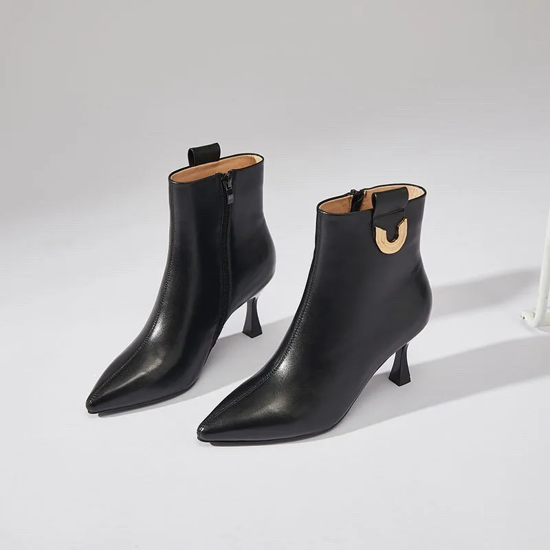 

Женские полусапожки с пряжкой и ремешком, модные яркие Универсальные однотонные сапоги на тонком высоком каблуке, с острым носком, на тонком каблуке, 2022