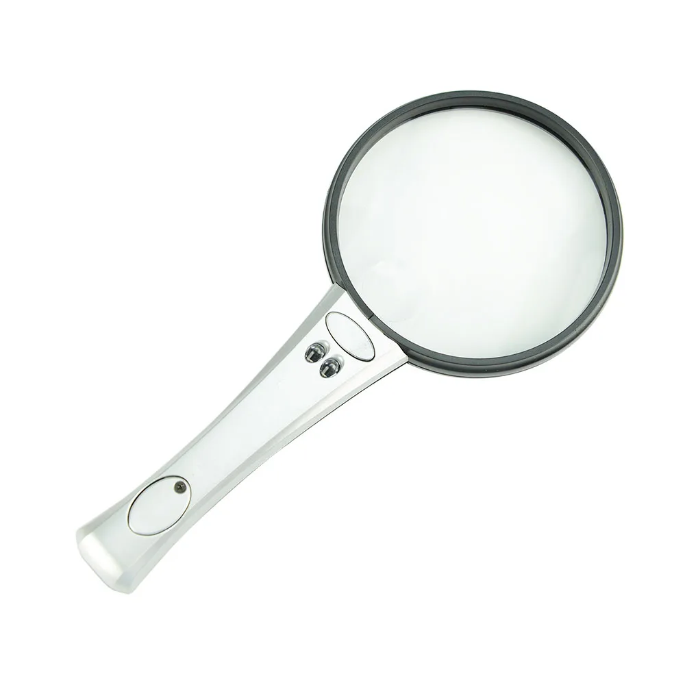 

Acrylic Material Lens Portable Handheld Magnifying Glass Big Lens Reading Magnifiers with Led Lights