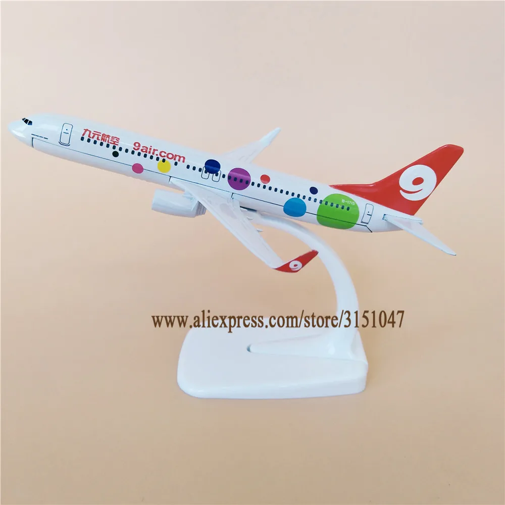 

16cm Alloy Metal China 9Air Airlines B737 Boeing 737 Airplane Model Airways Plane Model Diecast Aircraft w stand Gifts Decor
