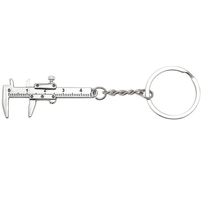 

Useful Mini Vernier Caliper Tool Pendant Slider Slides Keyring Key Chain 10CM