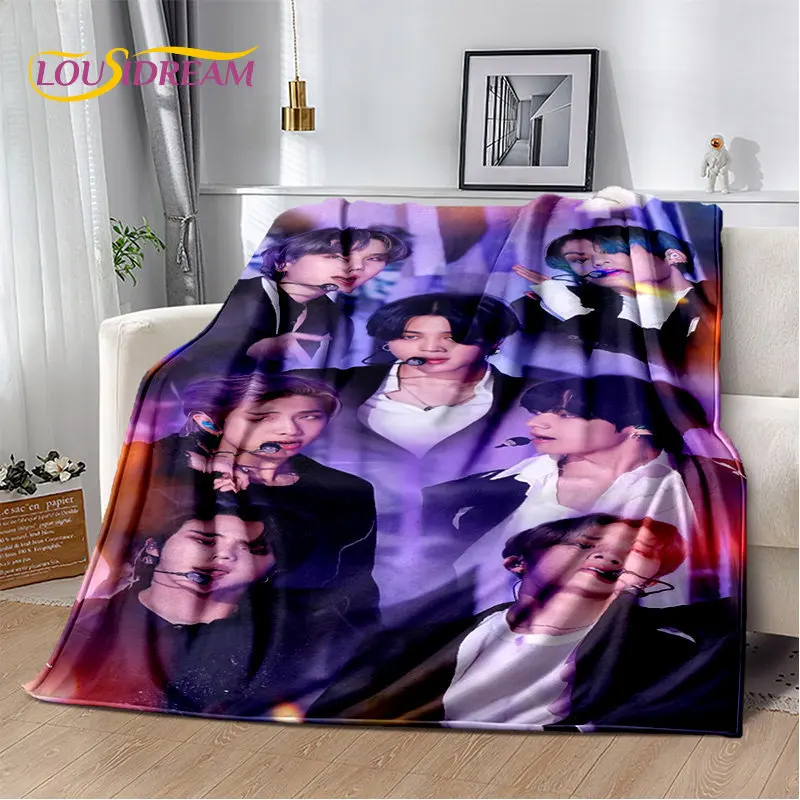 

Kpop B-Bts Bangtan Kim JIN SUGA V JIMIN Soft Plush Blanket,Flannel Blanket Throw Blanket for Living Room Bedroom Bed Sofa Picnic