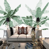 custom 3d mural wallpaper nordic style watercolor tropical plant leaves papel de parede living room bedroom tv background decor