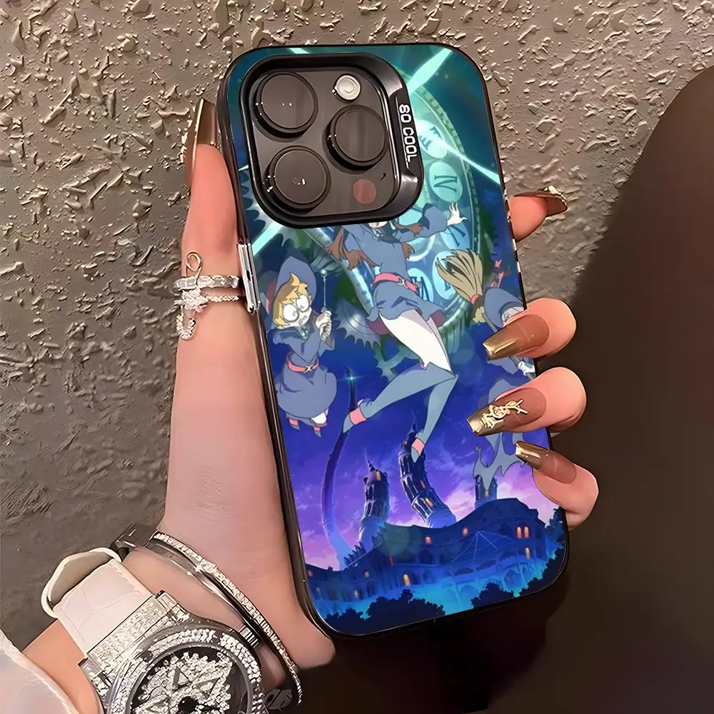Фото Чехол для телефона L-Little Witch Academia для iPhone 17 Air 16 15 14 Plus 13 12 11 Pro XS Max, серебристо-черный, с бампером №4