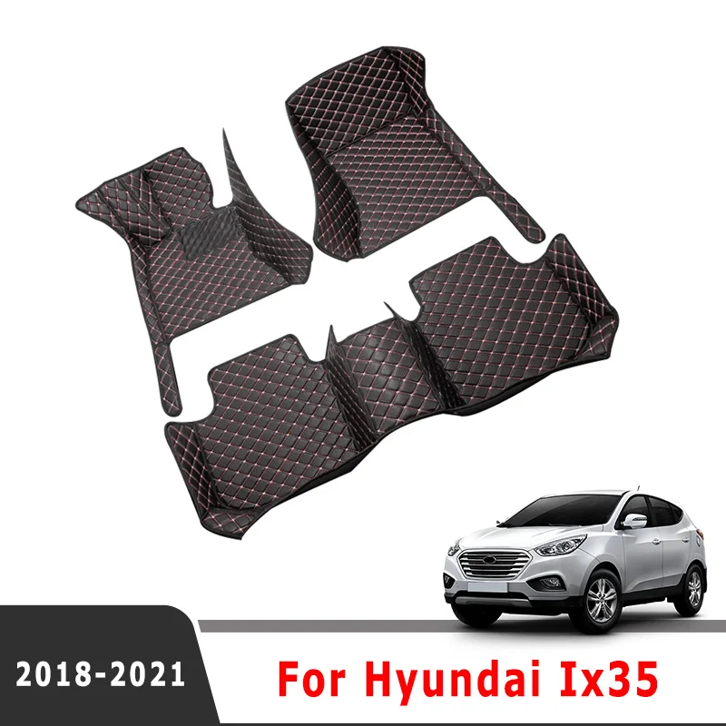 Car Floor Mats For Hyundai Ix35 2021 2020 2019 2018 Auto Interior Carpet Custom Waterproof Protector Covers Styling Foot Pads