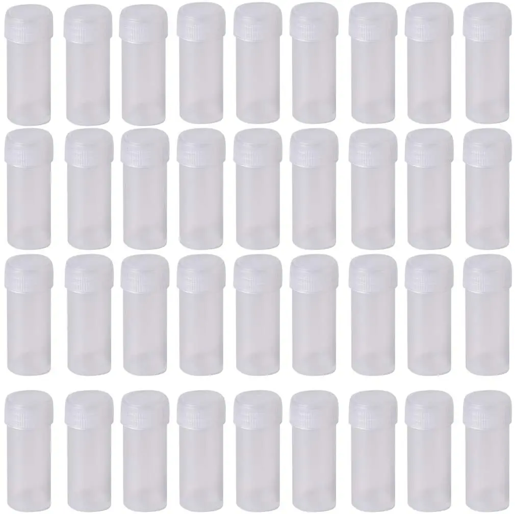 

500Pcs 5ml 5g Plastic Sample Jar Small Case Vials Medicine Pill Liquid Powder Capsule Storage Containers Packing Bottles