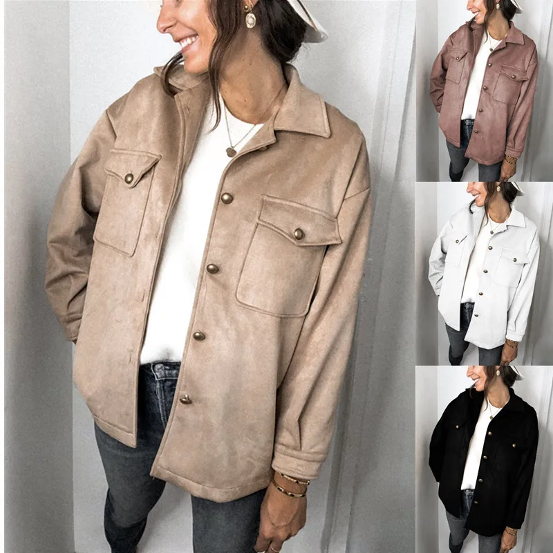

2023 Autumn New Fashion Button Long Sleeve Pocket Coat for Women