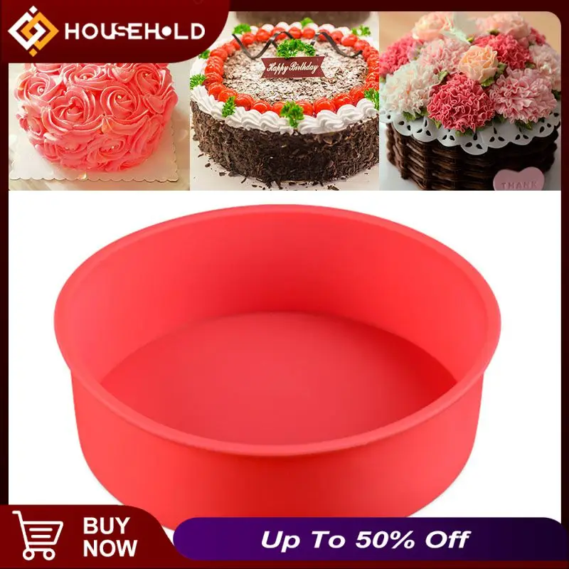 

1 Pcs Eco-friendly Round Silicone Mold Baking Pan DIY Cake Chocolate Cookies Bakeware Home Cake Tool TSLM1