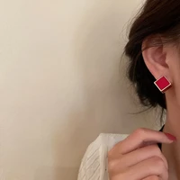 retro square fashion vintage geometric piercing ear stud party jewelry women stud earrings korea style earrings