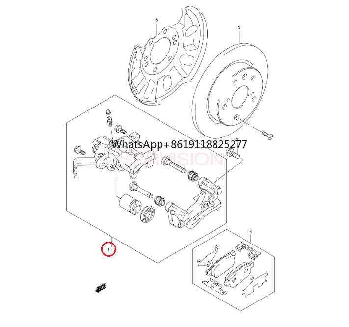 Nicegoods 55401-61M00-999 и 55402-61M00-999 Автоматический задний тормозной суппорт в сборе OEM для