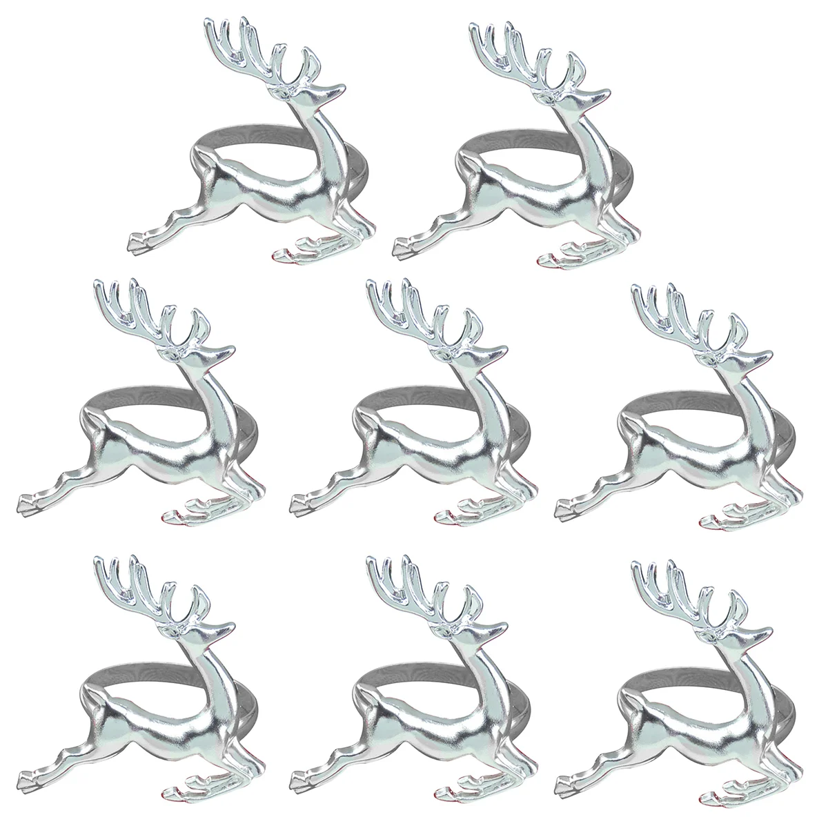 

Napkin Rings Christmas Reindeer Holders Decoration Metal Holiday Table Serviette Ring Buckle Deer Elk Holder Party Wedding