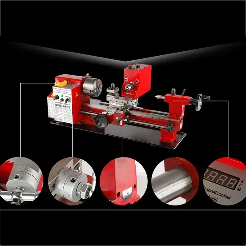 Токарный станок высокой точности небольшой миниатюрный бытовой металлический