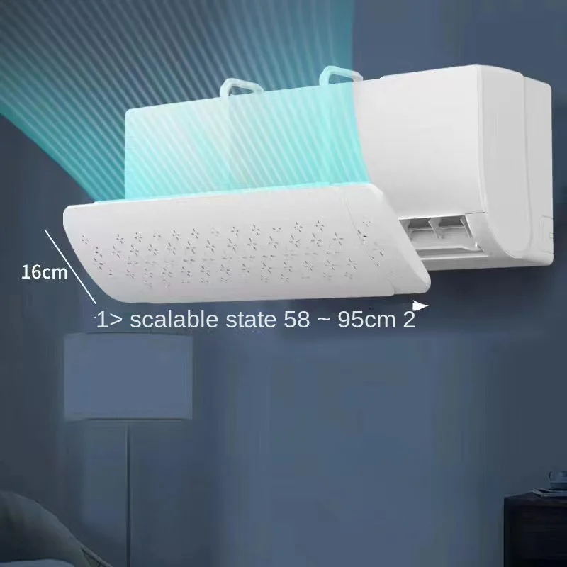 

Противоударный выдвижной дефлектор воздуха для кондиционера, дефлектор ветра для бытового подвесного стандарта, кондиционер воздуха