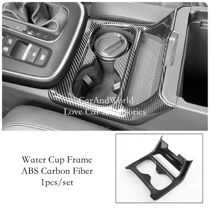 

ABS Carbon Fiber Interior Water Cup Holder Gearbox Frame Cover Garnish Trims Car Accessories For Honda CRV CR-V 6th 2022 2023