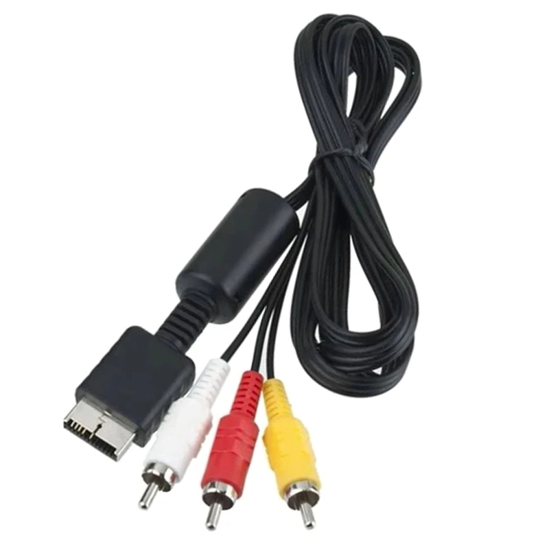 

1.8m Video AV Cable Wire 3 RCA Cord For Sony PS2 Console Gamepad Cable Dropship