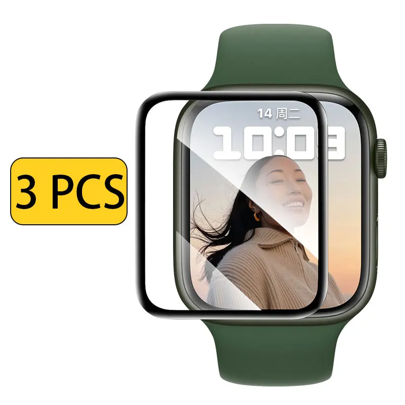 

3D Screen Protector For Apple Watch Series 7 41mm 45mm 38mm 40mm 42mm 44mm Waterproof Glass Film iWatch 7 6 5 4 3 SE Accessories