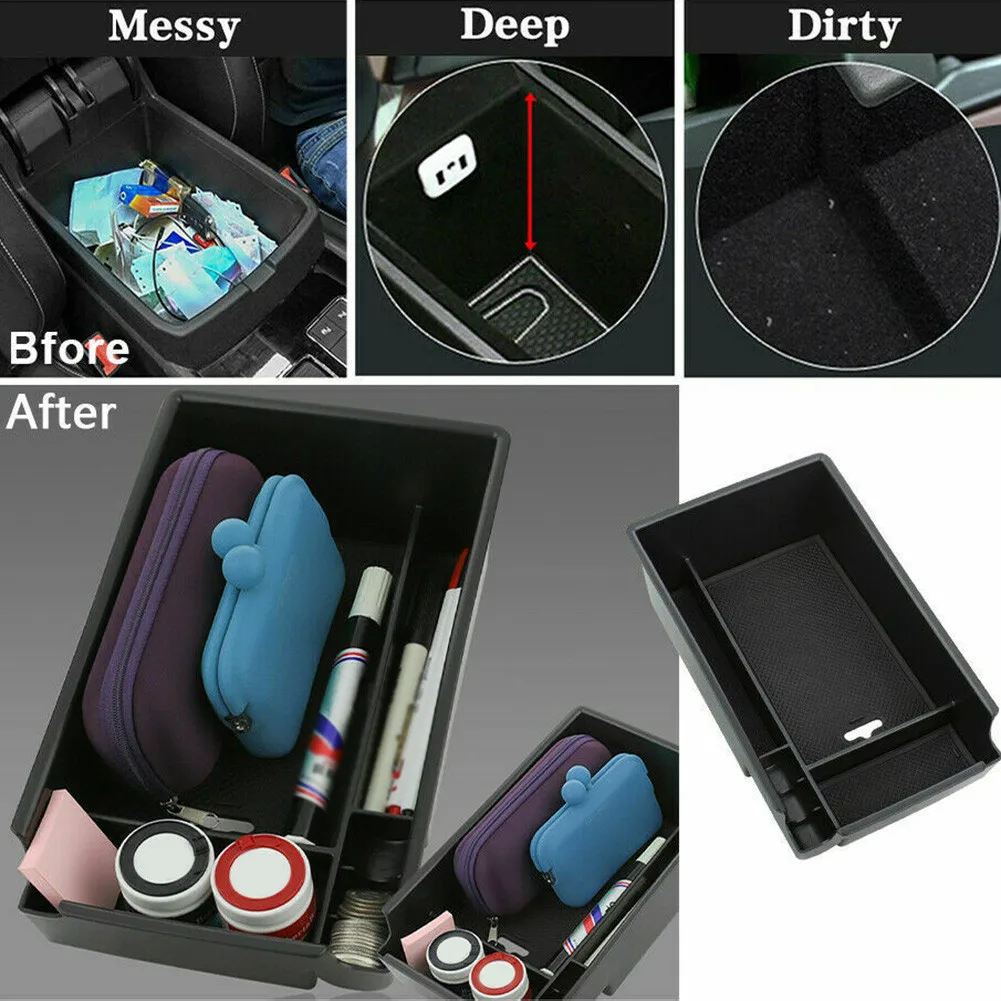 

Car Console Storage Organizer Tray Box Armrest Box For Hyundai Sonata 2021 Built-in Non-slip Mat Keep The Console Tidy